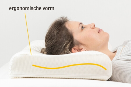 ergonomische vorm van het traagschuim kussen van Dorsoo